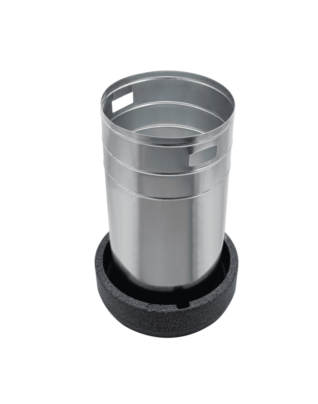 Juoda 70 litrų plastikinė  šiukšlių dėžė be peleninės